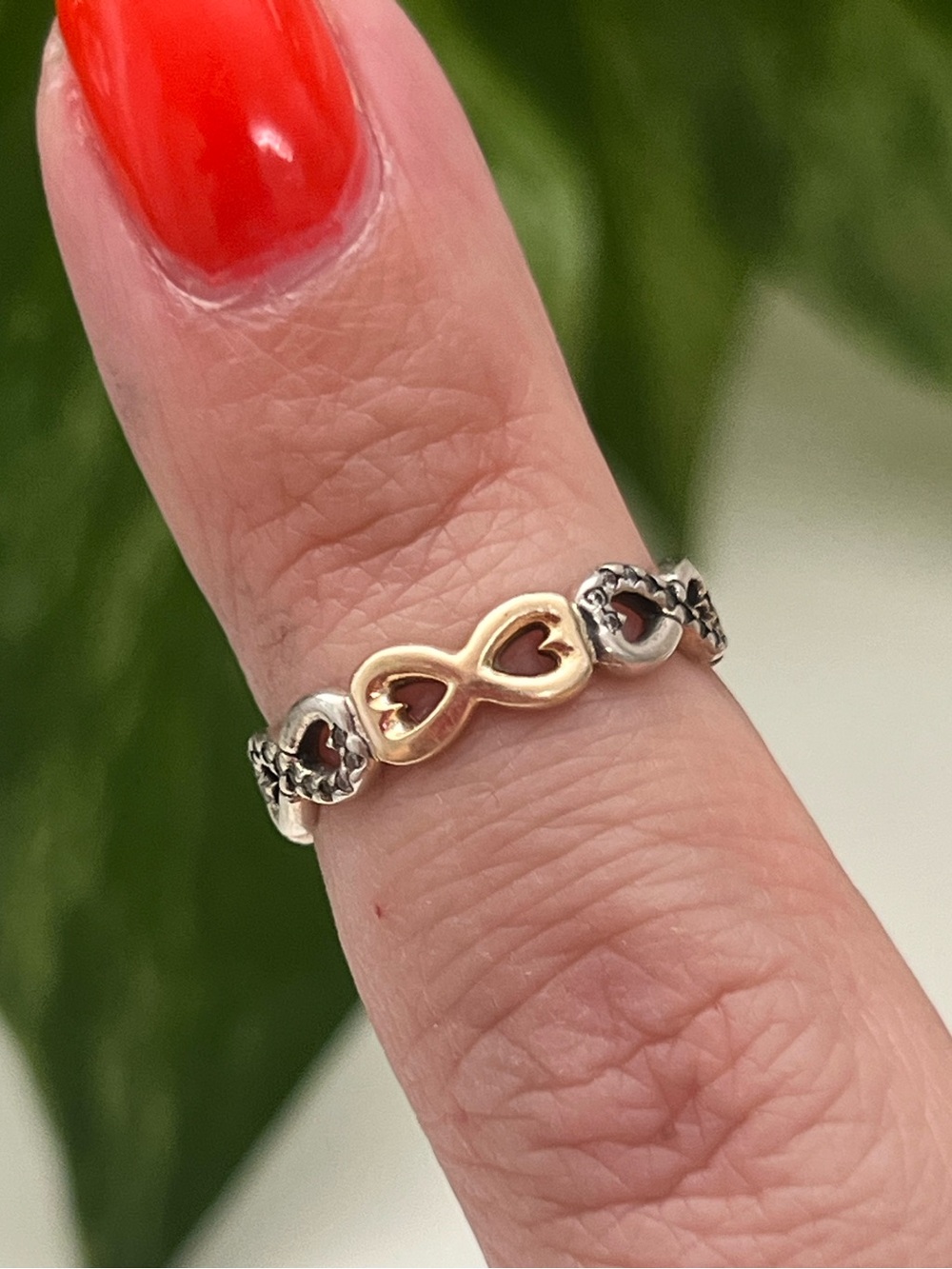 Pandora 14K Gold Infinite Love Ring, 925, Infinity Band, Size 4.25